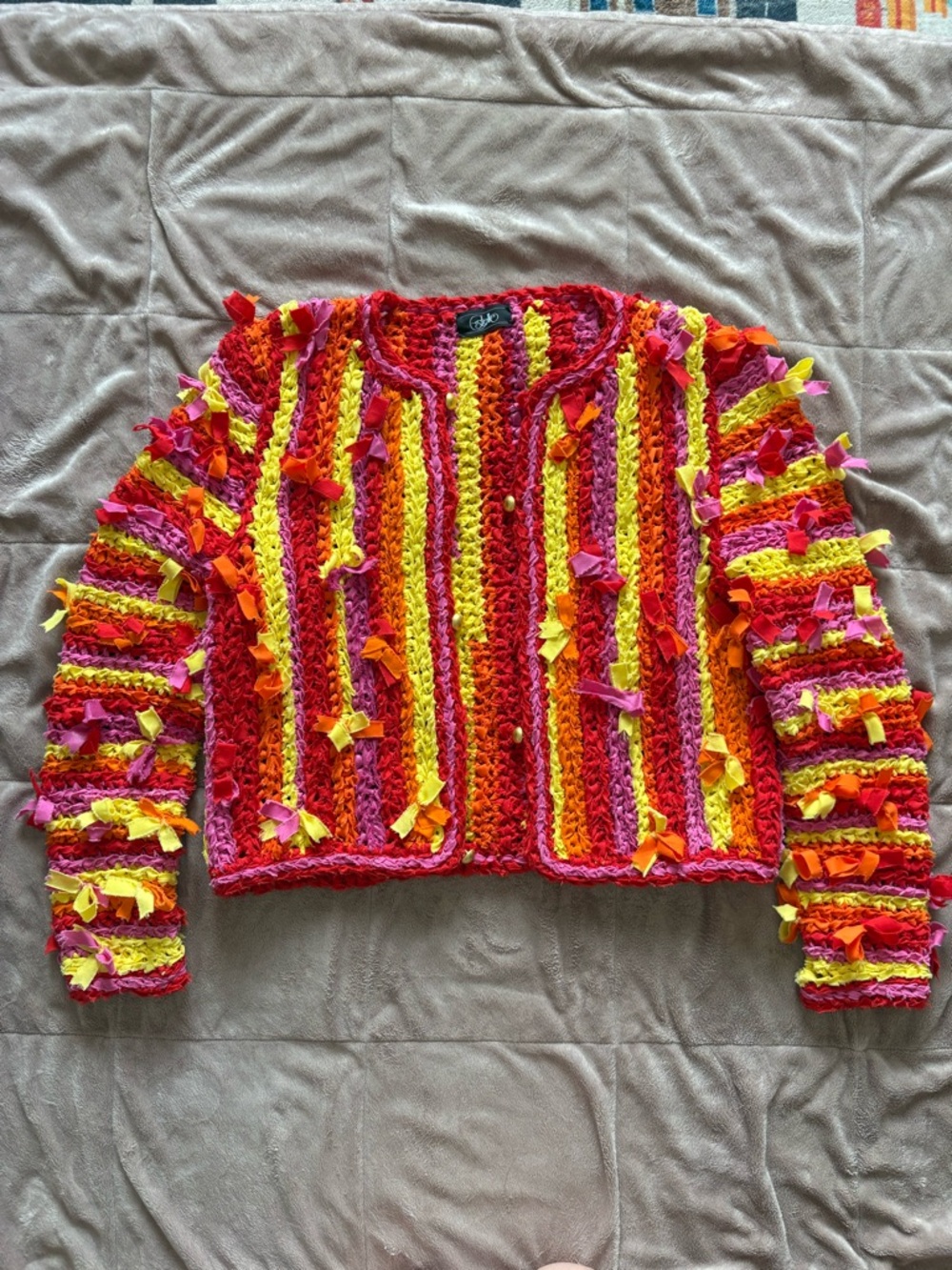 Vintage 80s Estelle handmade tied jacket